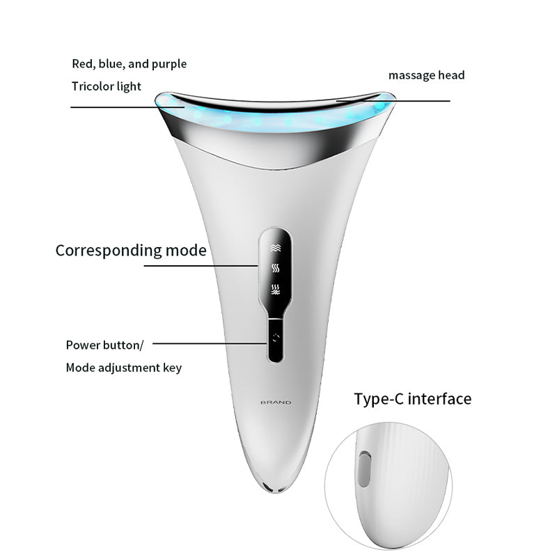 Facial & Neck Massager – EMS, Heat & LED