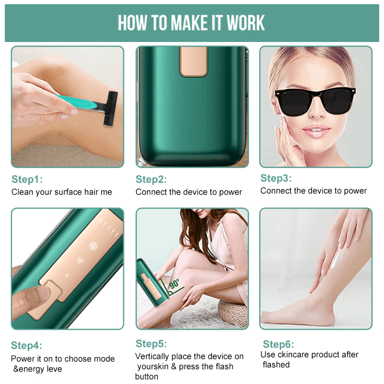 IPL Hair Removal Device with Ice Cooling Technology – Painless, Fast & Effective Permanent Hair Reduction