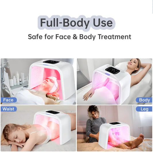 LED Light Therapy with Facial Steamer