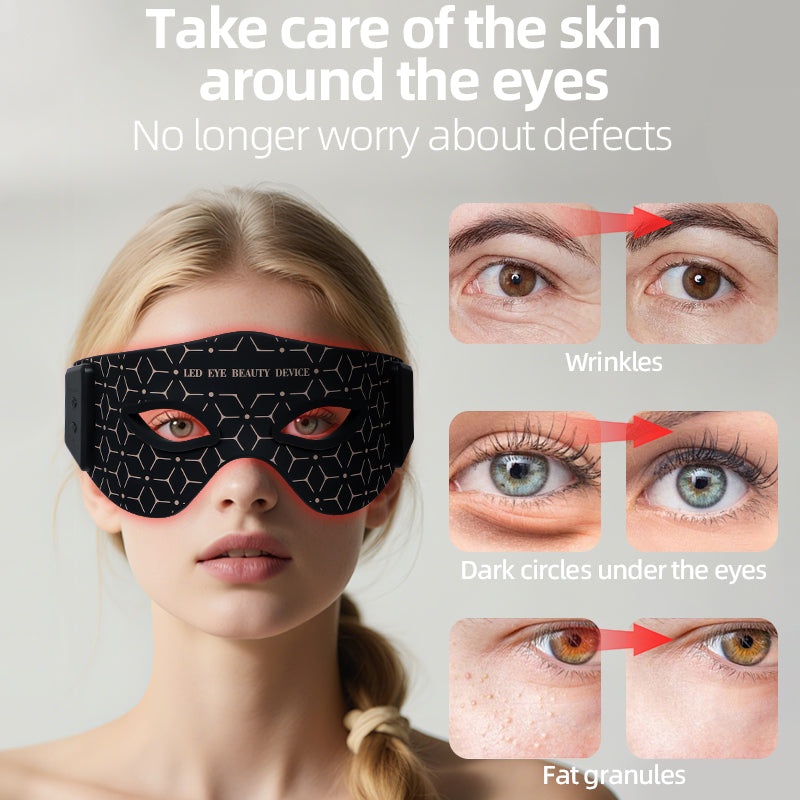Silicone LED Eye Mask – 630nm Red & 850nm Infrared Light Therapy