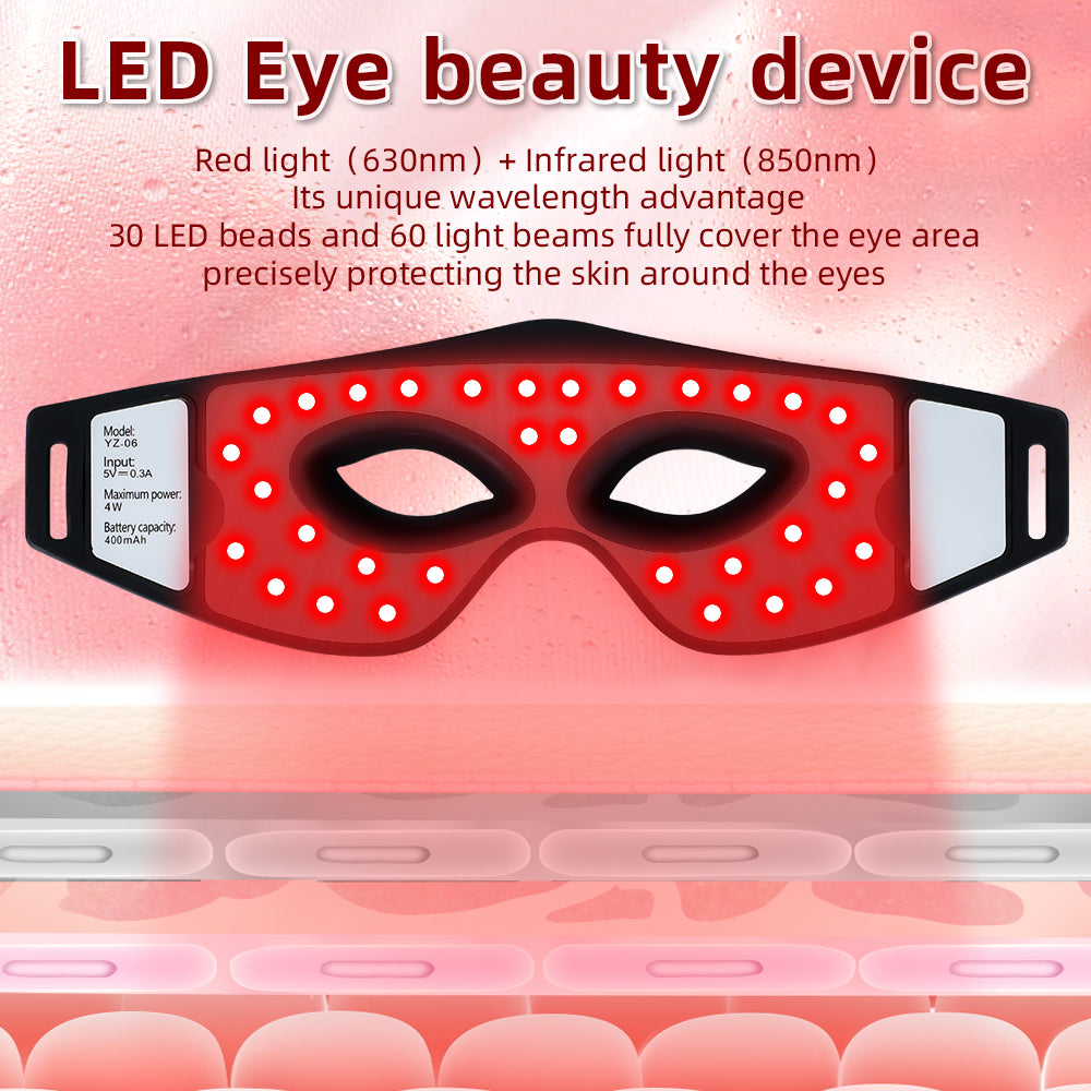 Silicone LED Eye Mask – 630nm Red & 850nm Infrared Light Therapy