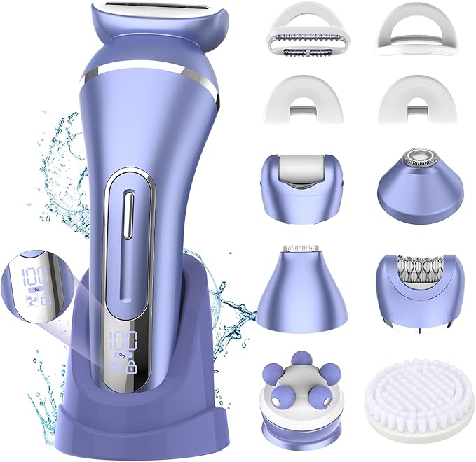 7-in-1 Waterproof Lady Shaver & Epilator Kit – Painless Hair Removal