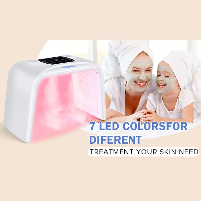 LED Light Therapy with Facial Steamer