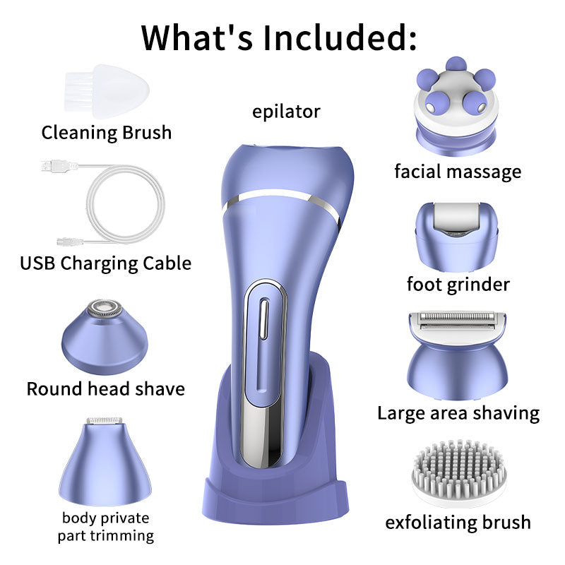 7-in-1 Waterproof Lady Shaver & Epilator Kit – Painless Hair Removal