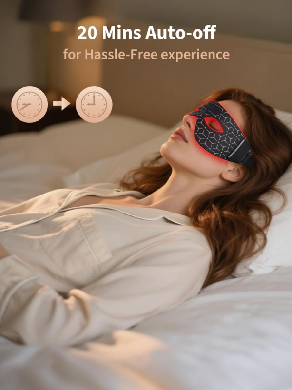 Silicone LED Eye Mask – 630nm Red & 850nm Infrared Light Therapy