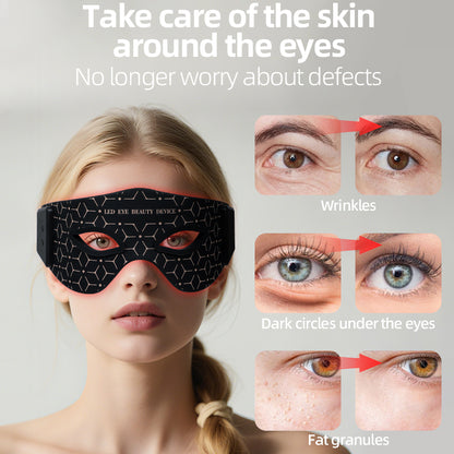 Silicone LED Eye Mask – 630nm Red & 850nm Infrared Light Therapy