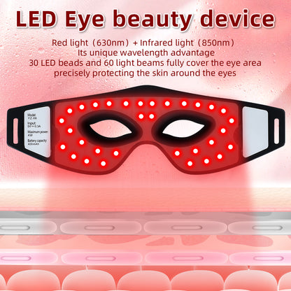 Silicone LED Eye Mask – 630nm Red & 850nm Infrared Light Therapy