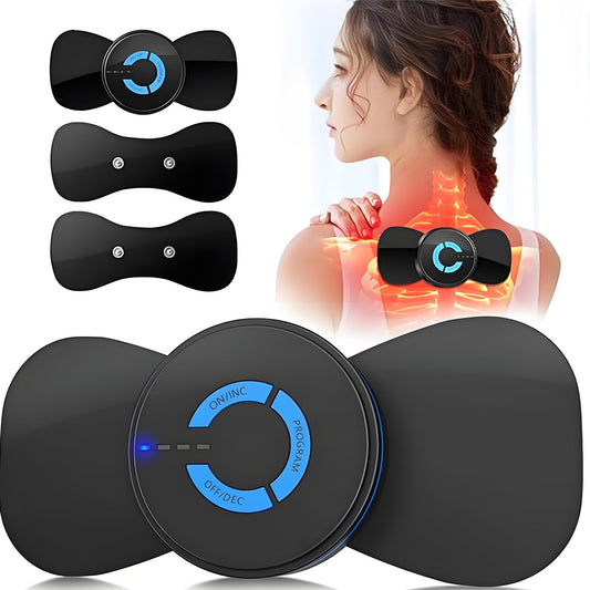 TENS + EMS Microcurrent Massager – 6 Modes, 2 Pads, Rechargeable Full-Body Pain Relief Device