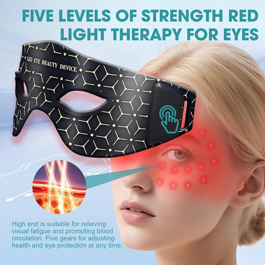 Silicone LED Eye Mask – 630nm Red & 850nm Infrared Light Therapy