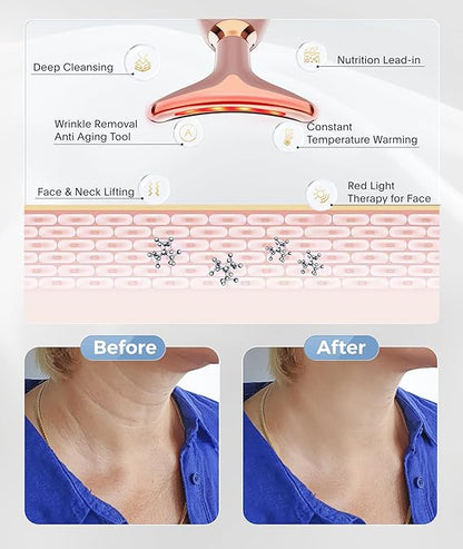 LED Face & Neck Massager – Portable Skincare Tool for Glowing Skin
